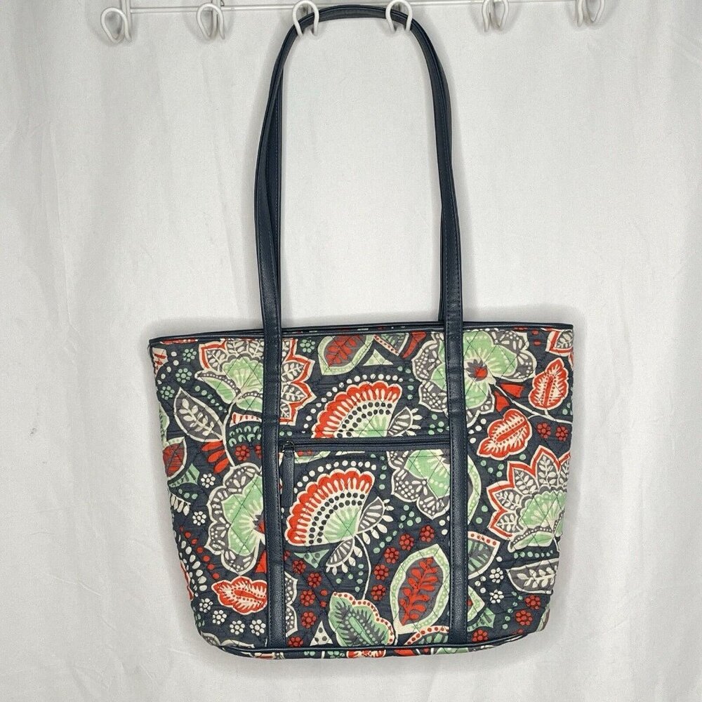 Vera Bradley 14"x11" Shoulder Tote Bag Purse Nomadic Floral Pattern 2016 - Picture 2 of 13